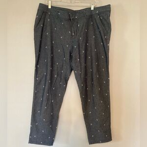 Liz Claiborne anchor pattern denim look Pants sz 16